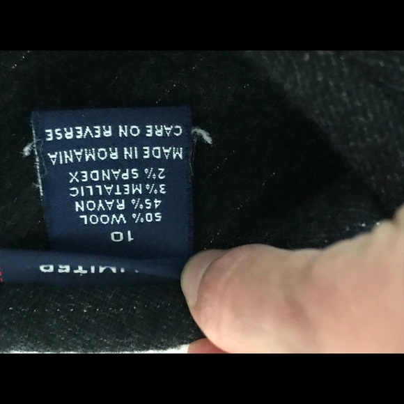 Limited dark gray wool skirt with silver stripes - Picture 5 of 5